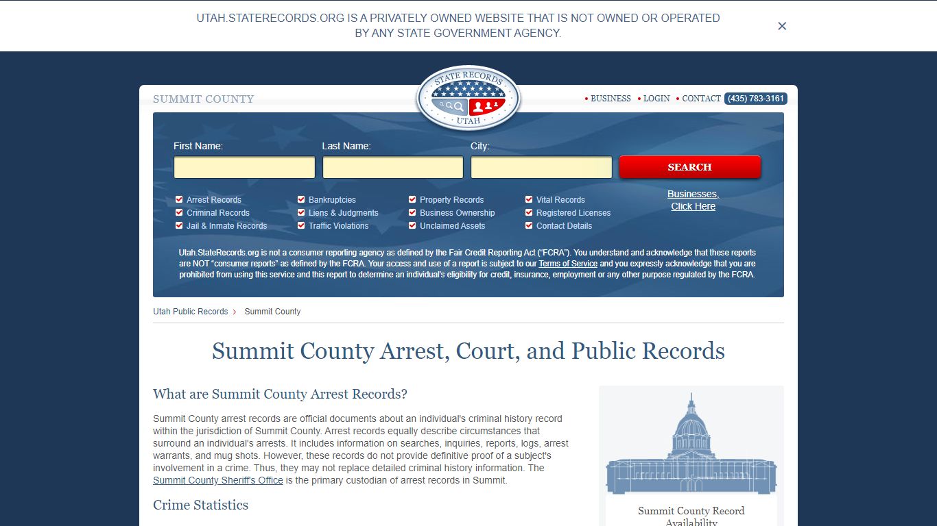 Summit County Arrest, Court, and Public Records
